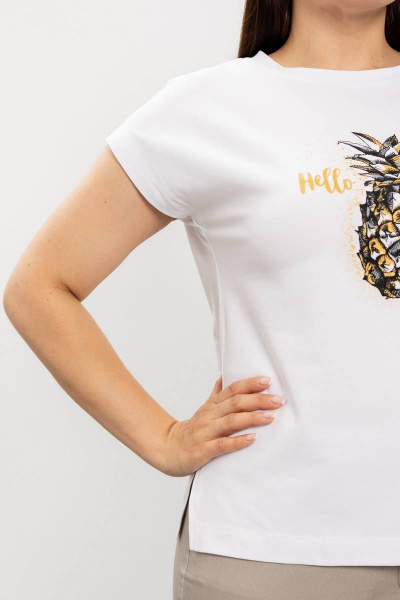 Летний хлопковый джемпер и майка в стиле casual Femme & Devur 30378 4.2BF(170) - фото 5