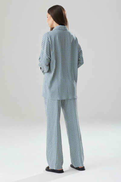 Комплект из блузы и брюк с разрезами и свободным силуэтом Ларс Стиль 805 - фото 3