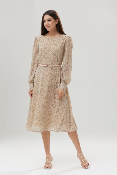 Платье из шифона с полусолнцем и декоративными вытачками Ларс Стиль 811 - фото 4