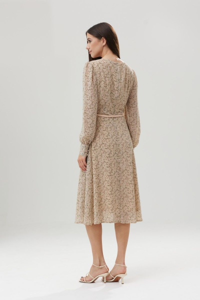 Платье из шифона с полусолнцем и декоративными вытачками Ларс Стиль 811 - фото 3