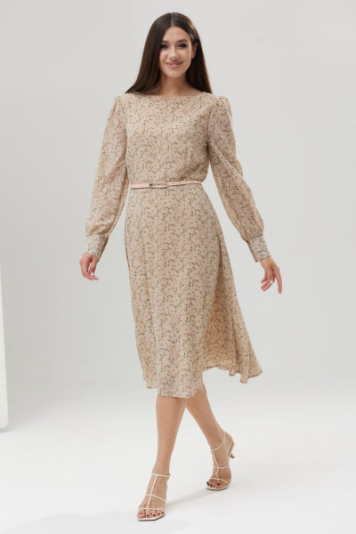 Платье из шифона с полусолнцем и декоративными вытачками Ларс Стиль 811 - фото 2