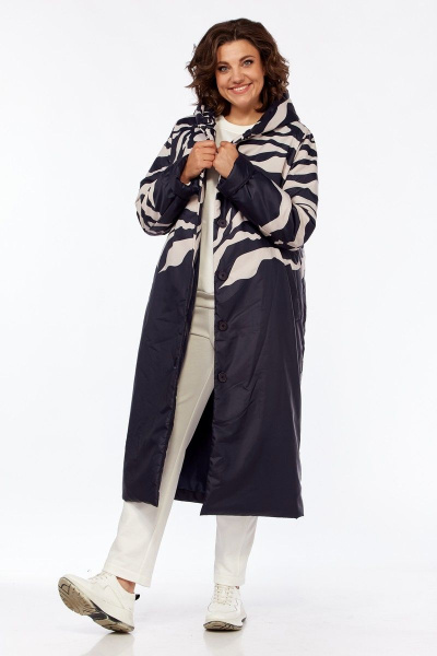 Пальто Диомант 1884 синий - фото 8