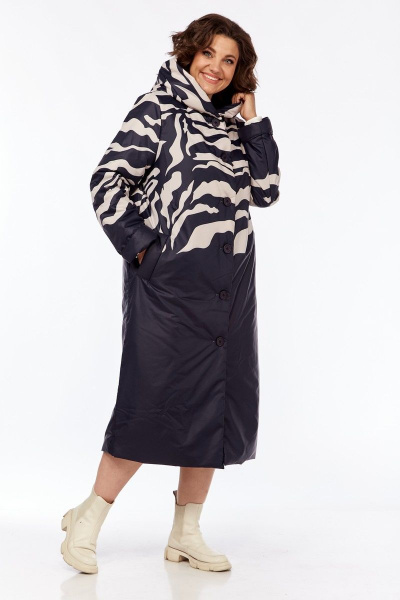 Пальто Диомант 1884 синий - фото 3