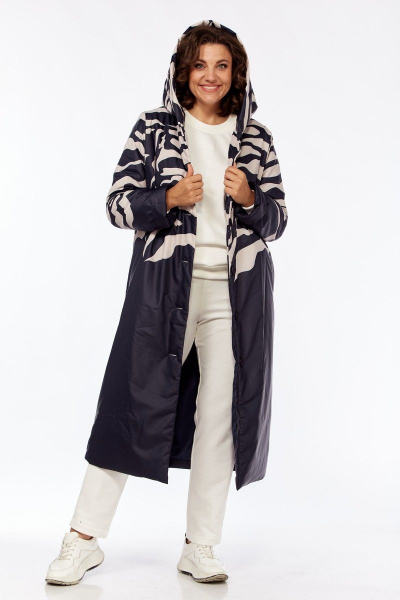 Пальто Диомант 1884 синий - фото 7