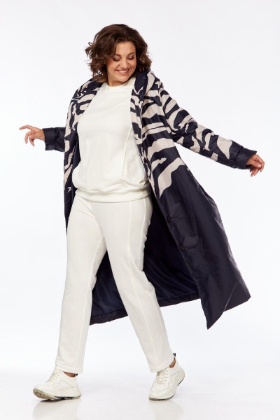 Пальто Диомант 1884 синий - фото 9