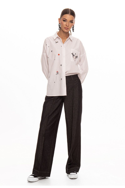 Блуза Kaloris 2023-1 белый - фото 1