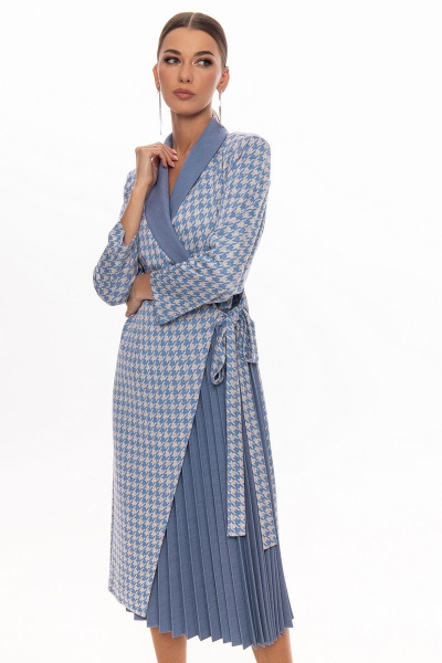 Платье Kaloris 2029-2 голубой - фото 4