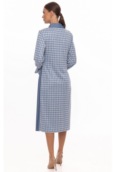 Платье Kaloris 2029-2 голубой - фото 3