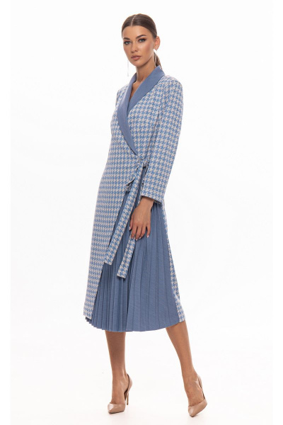Платье Kaloris 2029-2 голубой - фото 2