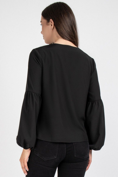 Черная кружевная блузка на каждый день и праздник VIZAVI 691 черный - фото 6