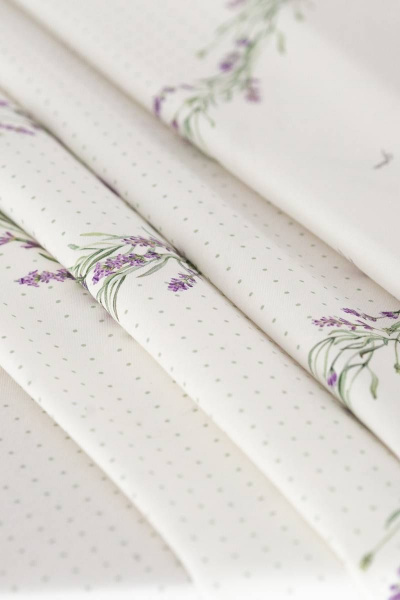 Круглая лавандовая скатерть в стиле прованс Listelle 511903 - фото 8