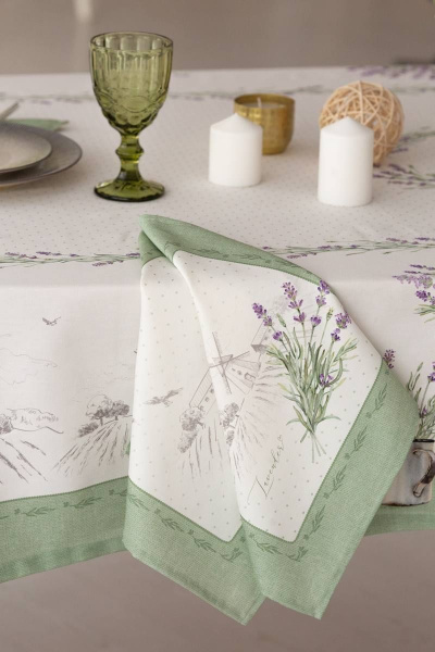 Лавандовая скатерть в колоритном дизайне для дома Listelle 511901 - фото 7