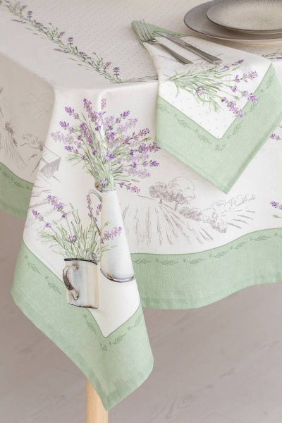 Лавандовая скатерть в колоритном дизайне для дома Listelle 511901 - фото 4