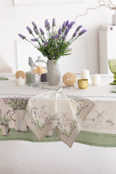 Лавандовая скатерть в колоритном дизайне для дома Listelle 511901 - фото 2