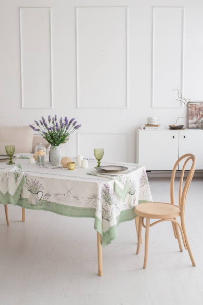 Лаванда коллекционная вязаная скатерть с ярким принтом Listelle 511902 - фото 3