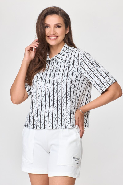 Белые трикотажные шорты свободного кроя для лето Abbi 2012 белый - фото 1