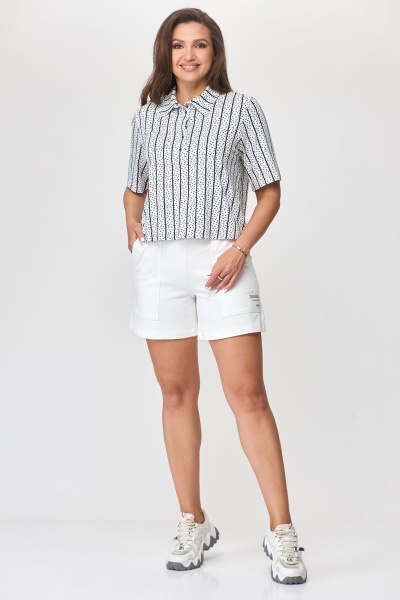 Белые трикотажные шорты свободного кроя для лето Abbi 2012 белый - фото 2