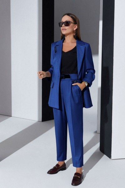Блуза, брюки, жакет Lissana 4334 сапфировый - фото 1