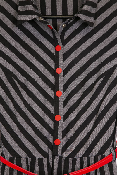 Платье Панда 450180 серо-черный - фото 2