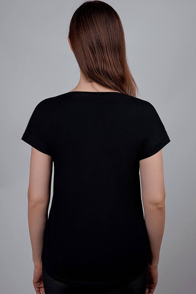 Хлопковый джемпер с коротким рукавом и простым кроем Verally 433П-2 сердце - фото 2