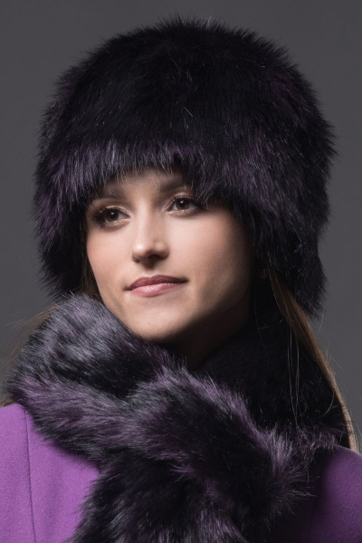 Шапка Зима Фэшн 011-4-19 фиолетовый - фото 2