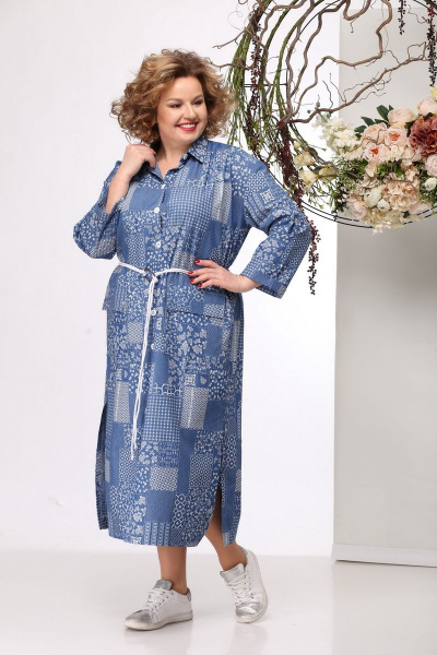 Платье Michel chic 744 голубой - фото 1