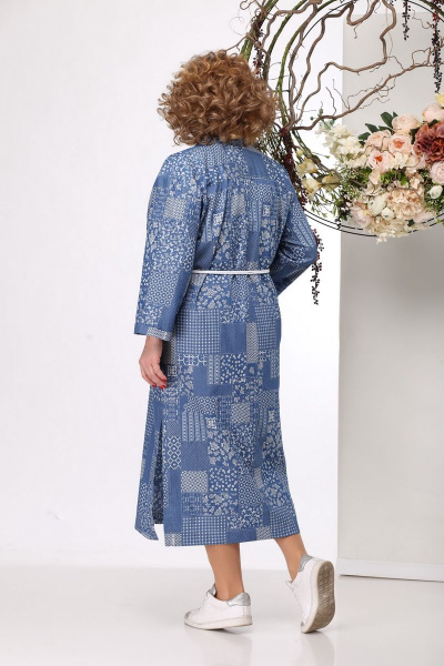 Платье Michel chic 744 голубой - фото 4