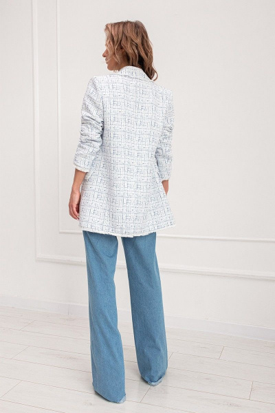 Жакет Butеr 2657 бело-голубой - фото 8
