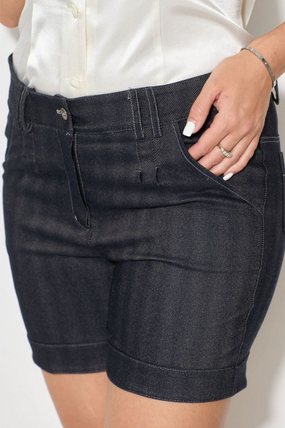 Шорты джинсового типа с защипами и карманами Fortuna ШЖ 1520 - фото 1