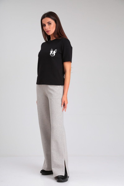 Летний укороченный хлопковый джемпер с карманом HIT 2018 черный - фото 6