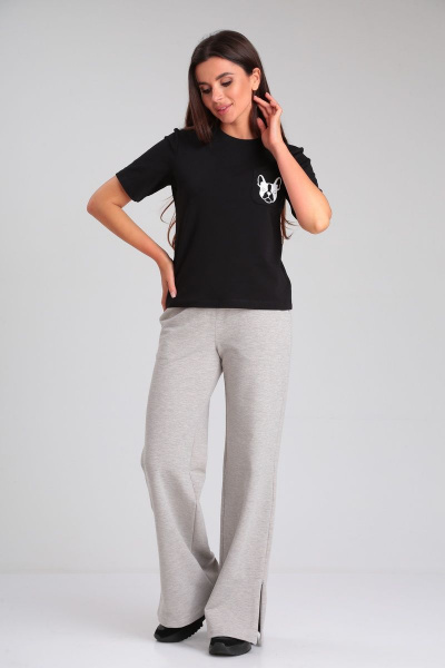 Летний укороченный хлопковый джемпер с карманом HIT 2018 черный - фото 3