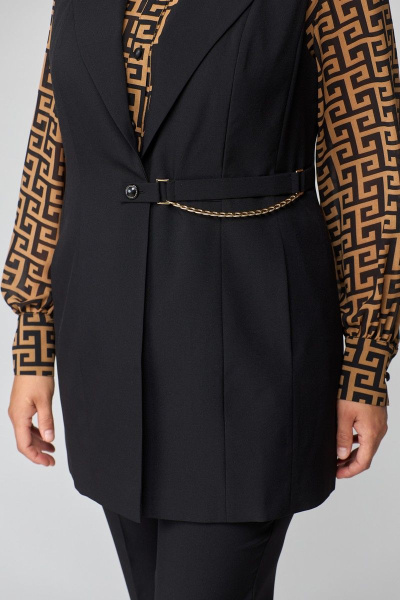 Брюки и жилет бизнес-класс из текстиля ANASTASIA MAK 1115 черный - фото 8