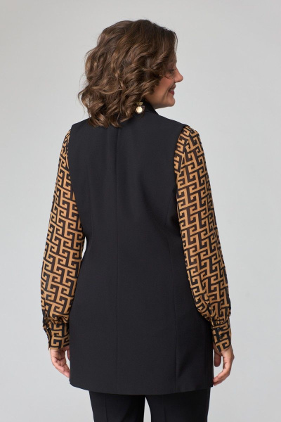 Брюки и жилет бизнес-класс из текстиля ANASTASIA MAK 1115 черный - фото 5