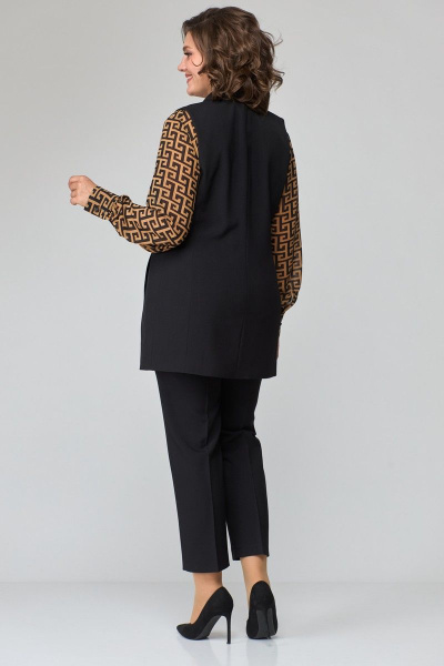 Брюки и жилет бизнес-класс из текстиля ANASTASIA MAK 1115 черный - фото 3