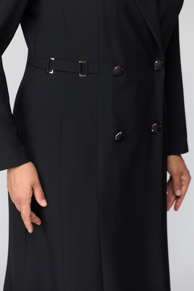 Платье за колено с втачными рукавами ANASTASIA MAK 1121 черный - фото 8