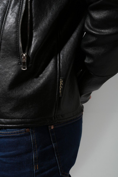 Дубленка мужская короткая из экокожи с карманами Celentano 3014.1 черный - фото 13