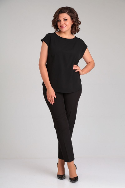 Блуза, брюки, жакет Mubliz 079 черно-белый - фото 8