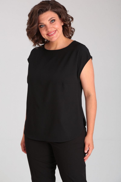 Блуза, брюки, жакет Mubliz 079 черно-белый - фото 7