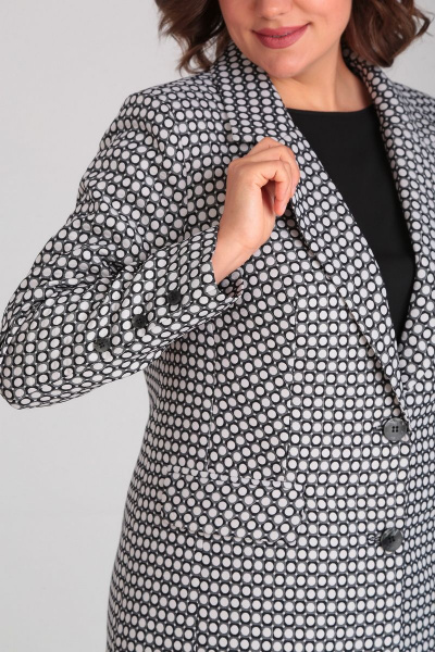 Блуза, брюки, жакет Mubliz 079 черно-белый - фото 5
