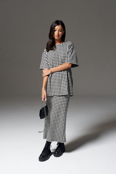 Юбка приталенная из трикотажа с разрезом 93 см ANNETE A442 - фото 2