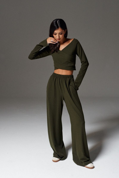 Брюки и топ с абстрактным принтом из трикотажа ANNETE A4157/1 - фото 1