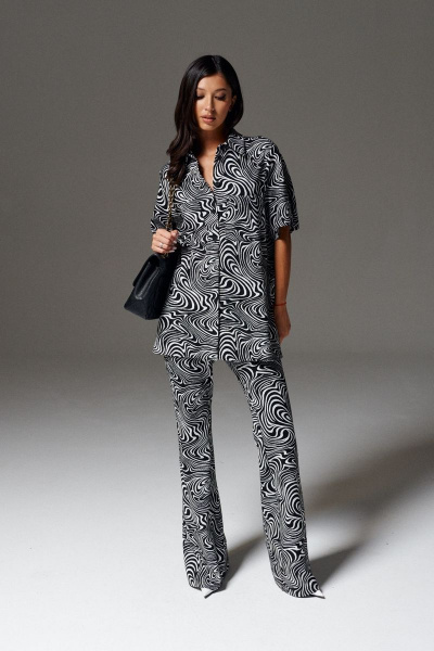 Комплект из рубашки и брюк с анималистичным принтом ANNETE A4159 - фото 3