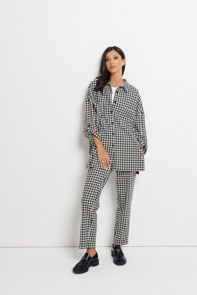 Комплект рубашка и брюки с геометрическим принтом ANNETE A4161 - фото 1