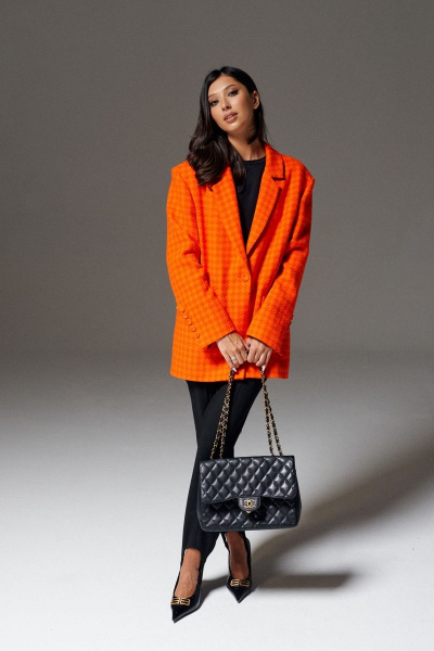 Деловой укороченный жакет из текстиля ANNETE A5194 - фото 3