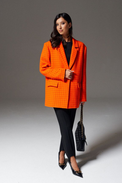 Деловой укороченный жакет из текстиля ANNETE A5194 - фото 1