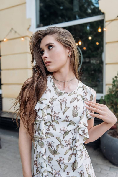 Платье прилегающего силуэта из искусственной замши с молнией GlasiO 5888- - фото 4