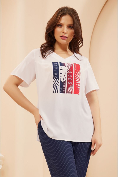 Синий деловой костюм брюки и жакет из текстильной ткани Lissana 4688 - фото 7