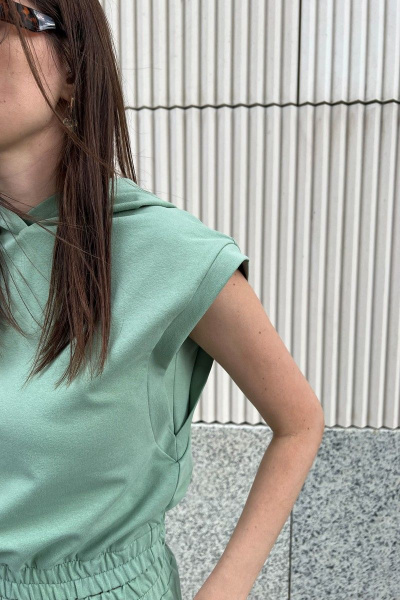 Костюм брюки и джемпер из хлопка, с резинками i3i Fashion 405/3 желтый - фото 4