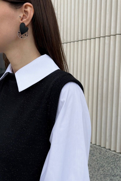 Платье свободного кроя с воротником и резинкой, выше колена i3i Fashion 106/2 - фото 10