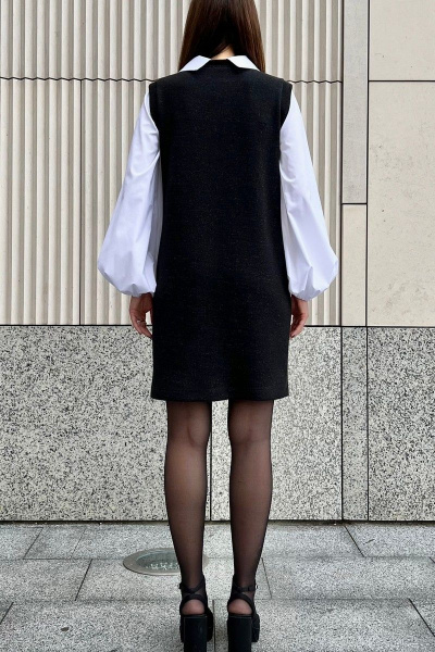 Платье свободного кроя с воротником и резинкой, выше колена i3i Fashion 106/2 - фото 6